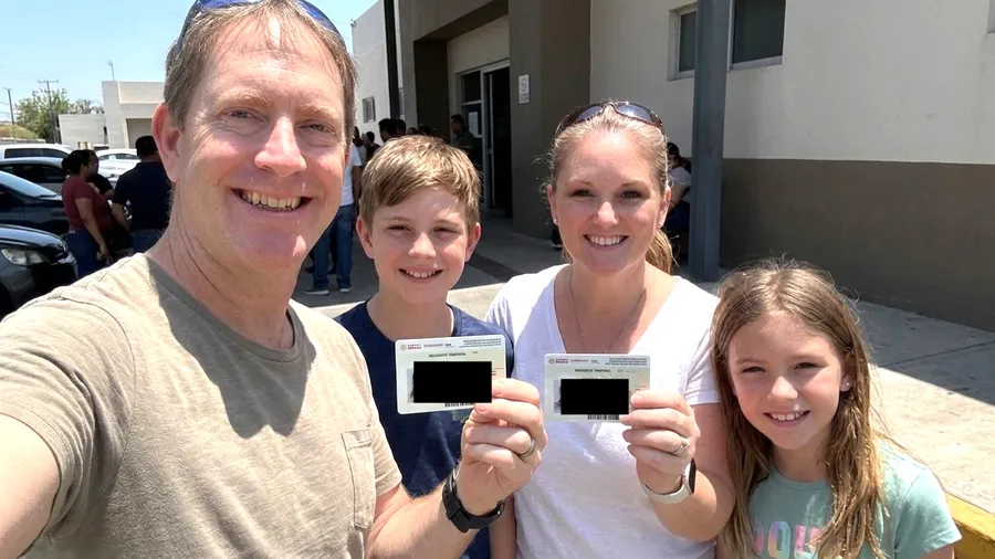 James and Linda K. with their Mexico resident cards