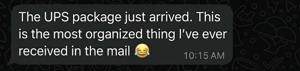 Client WhatsApp message